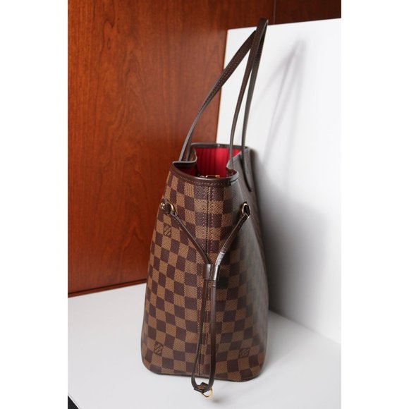 Louis Vuitton Neverfull MM Damier Ebene Canvas Tote Bag & Pouch *Authenticated - Picture 5 of 12